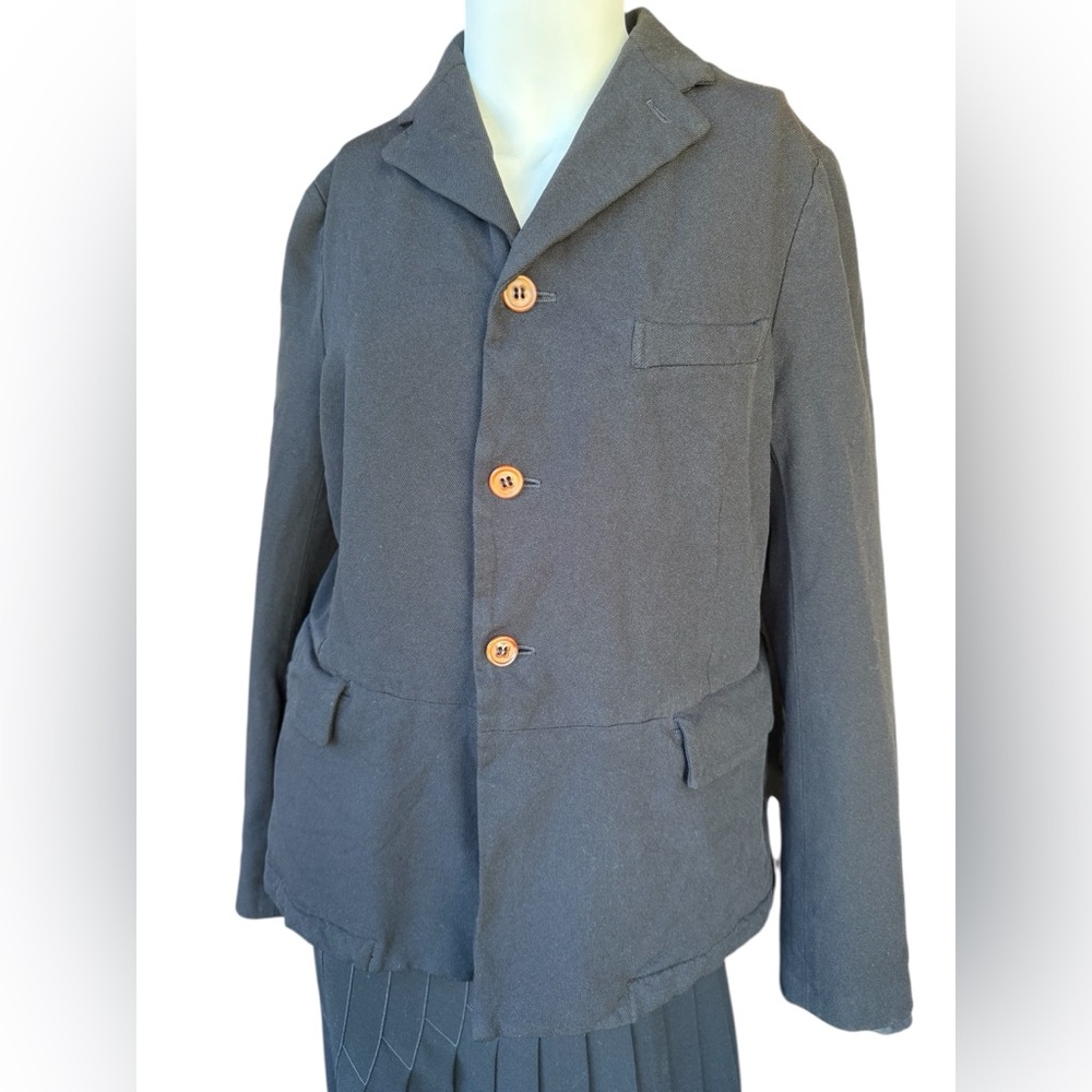 Comme des Garçons vintage 90’s black rumpled blazer. Medium. Made in Japan